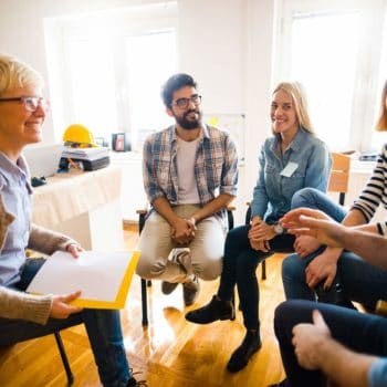 patients in a group therapy session